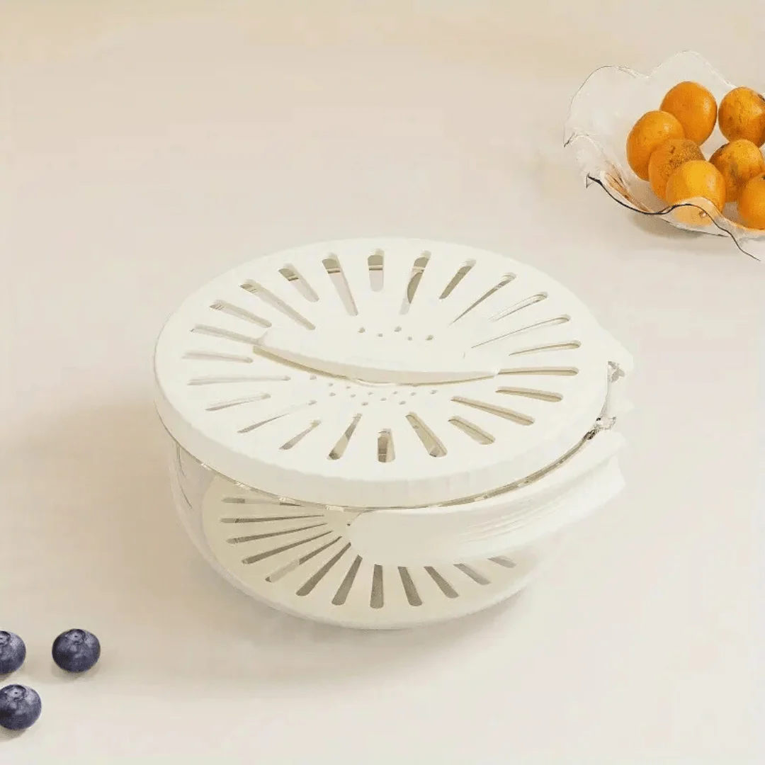 Multifunctional Kitchen Washing Basket With Storage Lid