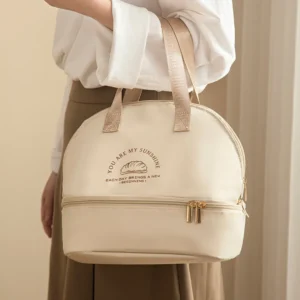 Double Layer Insulated Lunch Bag with Insulation