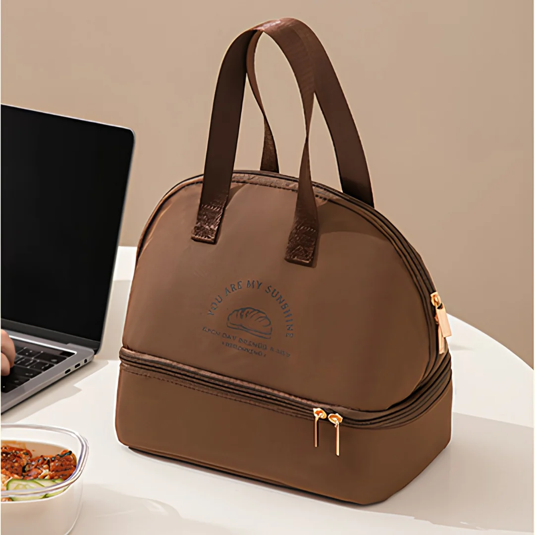 Double Layer Insulated Lunch Bag with Insulation
