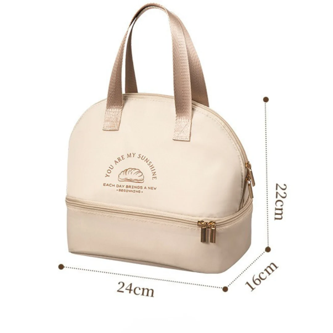 Double Layer Insulated Lunch Bag with Insulation