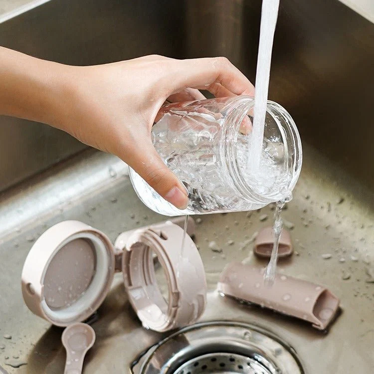 Multi-Functional Dual Dispensing Jar With Spoon