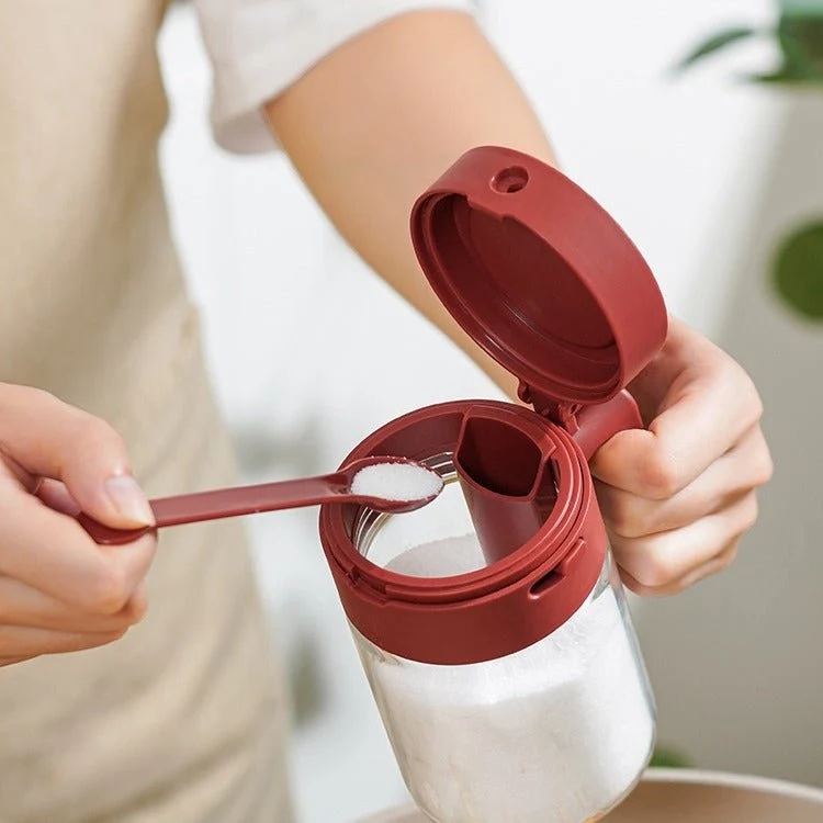 Multi-Functional Dual Dispensing Jar With Spoon