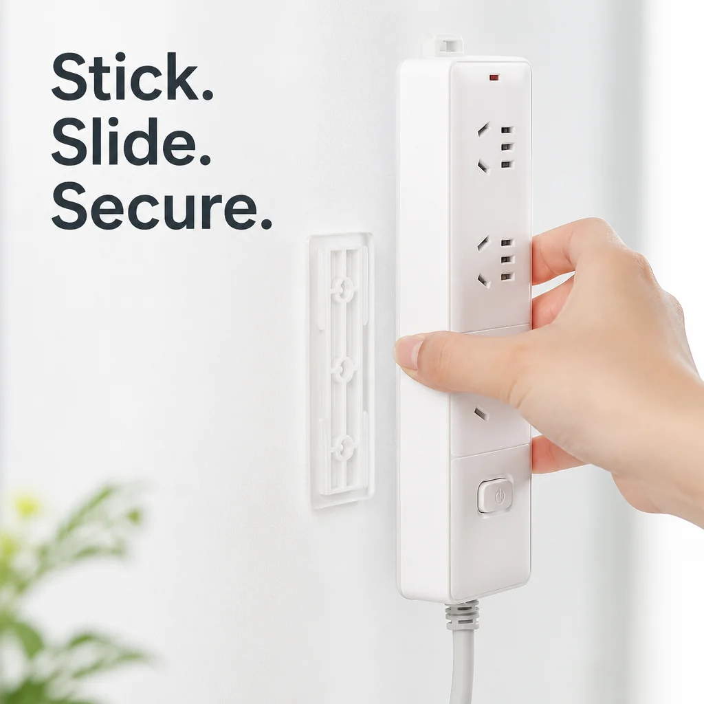 Self-Adhesive Power Strip Holder