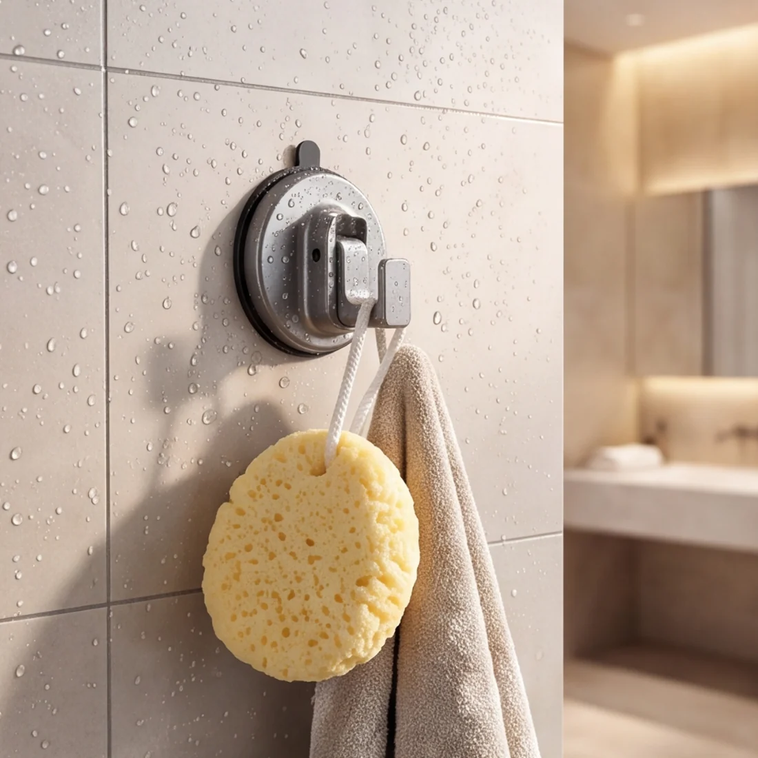Wall-Mounted Suction Cup Storage Hook